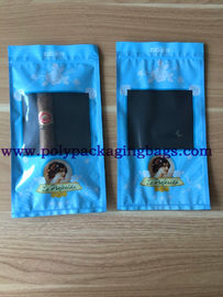 Moisture Proof Zipper Resealable Cigar Packaging Bag Dengan Sistem Humidifikasi