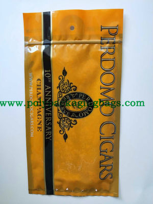 Kantong Kemasan Tembakau Lembab Zip Lock Kantong Plastik Perjalanan Bungkus Kantong Kemasan Cerutu Dengan Lubang Dan Jendela