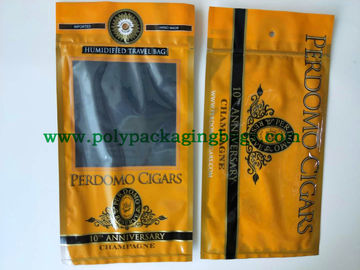 Zip Lock Hemp Humidified Tobacco Packaging Pouch Travel Plastic Bags Wraps Cerutu Packaging Pouch Dengan Lubang Dan Jendela