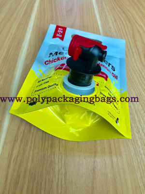 Tas Kemasan Stand Up Minyak Salmon Ayam Liar Dengan Katup Kupu-Kupu / Keran