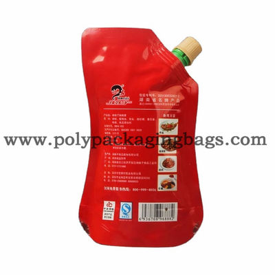 100mic Aluminium Plastik Foil Tas Cerat Cair Spouted Pouch
