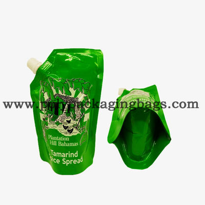 120 Microns Liquid Packing VMPET Stand Up Pouch With Spout / Spouted Pouch Bags