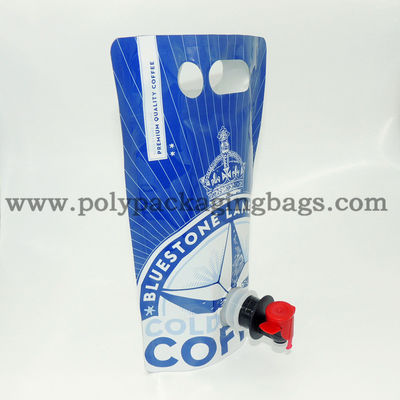 10L Stand Up Spout Pouch Kosong Dengan Butterfly Valve / Keran Untuk Jus Anggur Kopi Dingin