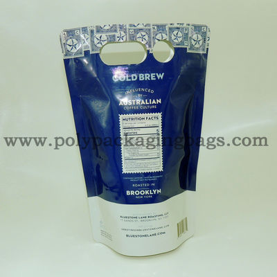 10L Stand Up Spout Pouch Kosong Dengan Butterfly Valve / Keran Untuk Jus Anggur Kopi Dingin