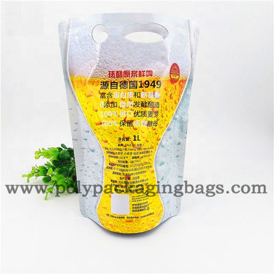 1L Stand Up Liquid Spout Bags Dengan Butterfly Valves / Spigot Untuk Jus Anggur