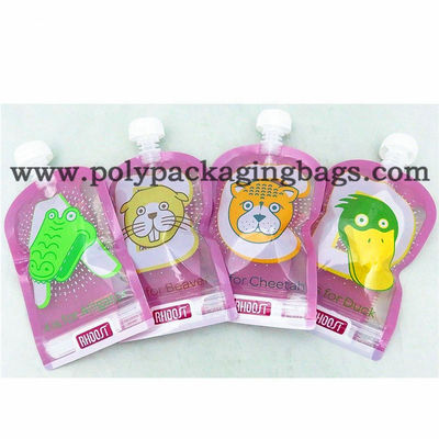 Leak Proof Gravure Printing 200mic Stand Up Pouch With Spout / Spouted Pouch Bags