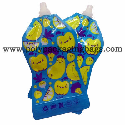 Leak Proof Gravure Printing 200mic Stand Up Pouch With Spout / Spouted Pouch Bags