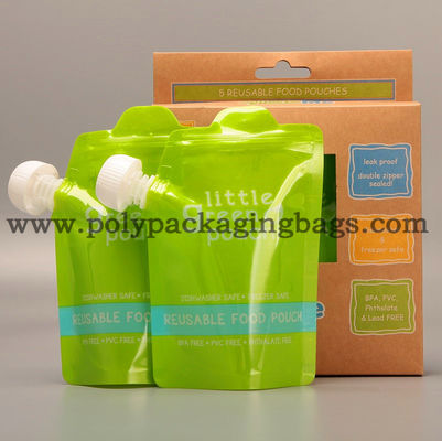150ml 200ml 100mic Stand Up Spout Pouch Dengan Tutup Untuk Jus