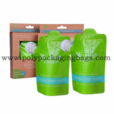 150ml 200ml 100mic Stand Up Spout Pouch Dengan Tutup Untuk Jus