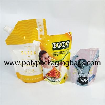 0.18mm Aluminium Foil Spouted Pouches Packaging Bags Dengan Spout Untuk Minuman