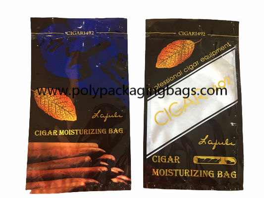 Classic Cigar Moisturizing Zipper Compound Plastic Bag Cigar Humidor Bags Dengan Top Zip Lock