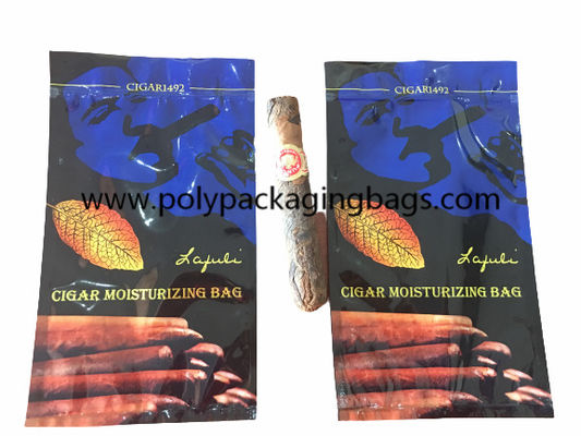 Classic Cigar Moisturizing Zipper Compound Plastic Bag Cigar Humidor Bags Dengan Top Zip Lock