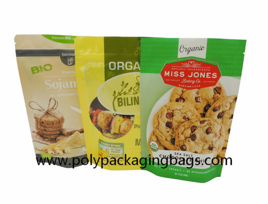 Moisture Proof Stand Up 50micron Foil Ziplock Bags Untuk Snack