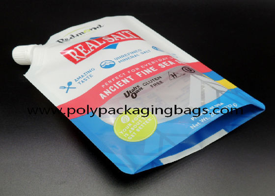 BPA Free 100mic Aluminium Foil Spouted Pouches Untuk Pasta Tomat Stand Up Spout Pouch Bags