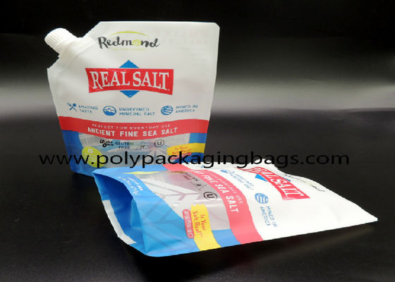 BPA Free 100mic Aluminium Foil Spouted Pouches Untuk Pasta Tomat Stand Up Spout Pouch Bags