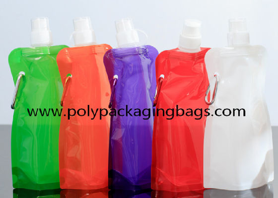 Warna Solid 0.18mm Kantong Air Lipat Untuk Pendakian Gunung Berdiri Berkemah Botol Lipat