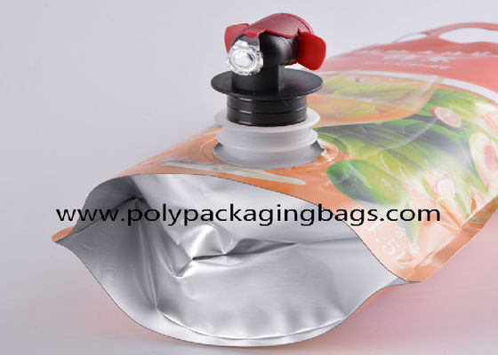 Biodegradable 3 Liter Double Bottom Stand Up Spout Pouch Dengan Spigot