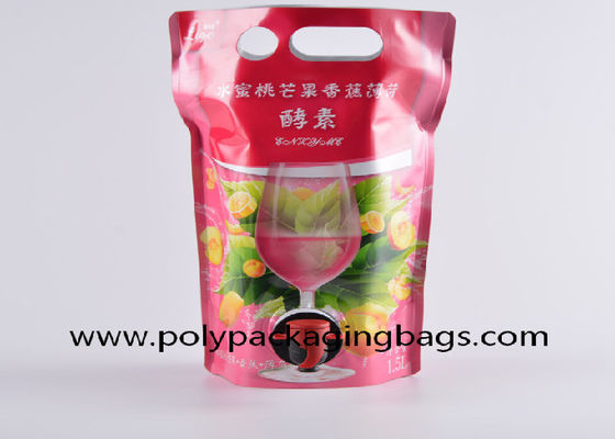 1.5L 2L 3L 5L 10L Aluminium Coated Butterfly Valve BIB Anggur Merah Tas BiB Tas dengan Vitop Minyak Zaitun Berdiri Tas dengan Katup