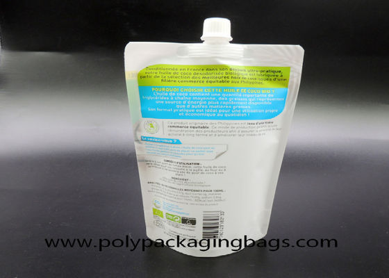16oz 500ml Santan Kemasan Tas Self Suction Nozzle Stand Up Bag Dengan Cerat