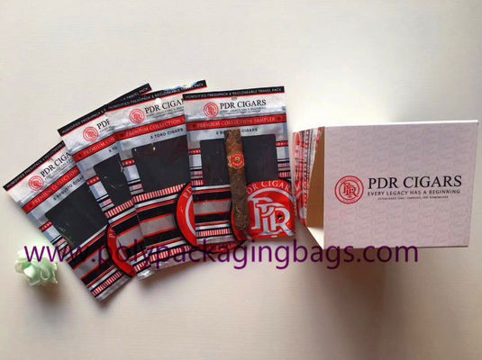 Tas Cigar Display Humidor yang Disesuaikan Tas Cerutu Pelembab Dengan Jendela Transparan