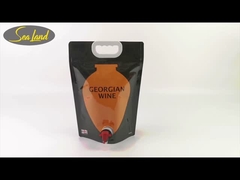 Kemasan Jus/Anggur yang Disesuaikan Kantong Sput Stand Up Dengan Vitop Tap Double bottom