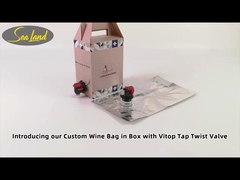 Disesuaikan daur ulang 10L-20L bib aluminium foil tas kotak kemasan plastik lapis kemasan anggur s