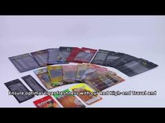 Customized logo printed small bag for cigar packaging with sliding zipper lock for tobacco bag packa