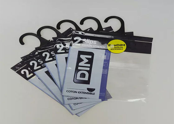 Tas Gantungan Plastik Pakaian Daur Ulang, Tas Poli OPP PE Dengan Kait