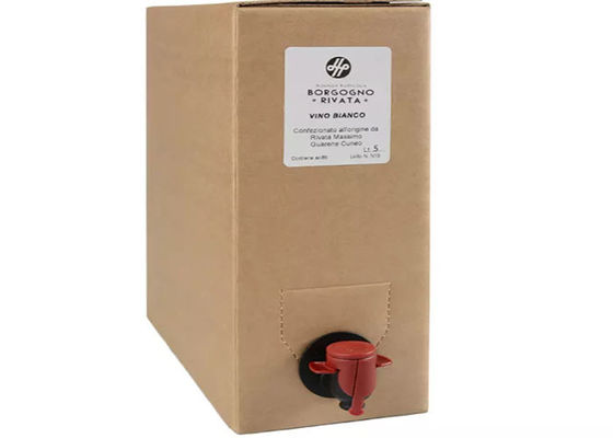 Kemasan Plastik Tas BIB Aseptik Dalam Kotak 20 Liter Untuk Minuman Anggur