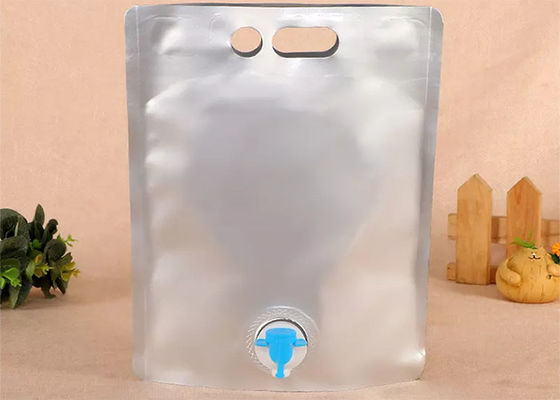 Aluminium Foil Reusable Wine Pouch Dengan Spout / Spigot Bahan BOPA PE
