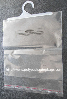 Kemasan Bra Clear Self Adhesive Poly Bags Dengan Gantungan untuk Promosi