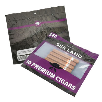 Pabrik Direct Packaging Printing 3 Side Sealing Bag Food Packaging Mylar Bags Tobacco Bag Cigar Bags Custom dengan Zipper