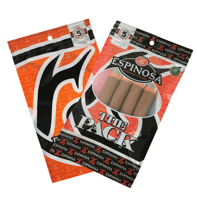 Kantong kemasan cerutu plastik kustom transparan kantong ritsleting tembakau cerutu kantong penyimpanan kemasan plastik cerutu